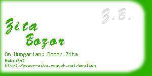 zita bozor business card